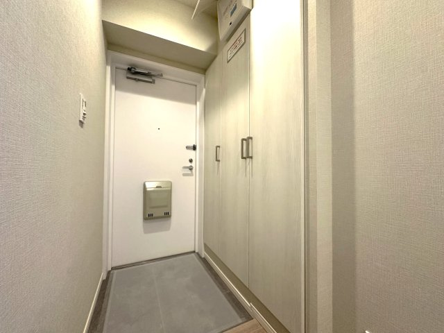 ニューキャピタル押上の玄関|落ち着いたデザインと広々とした空間が調和する玄関は、住まう人を温かく迎え入れます。毎日の出発と帰宅を心地よく包み込み、日常に上質なひとときをもたらしてくれる場所です。