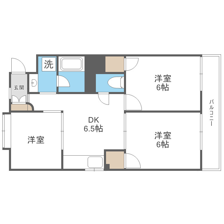 塔原サンハイツの間取り