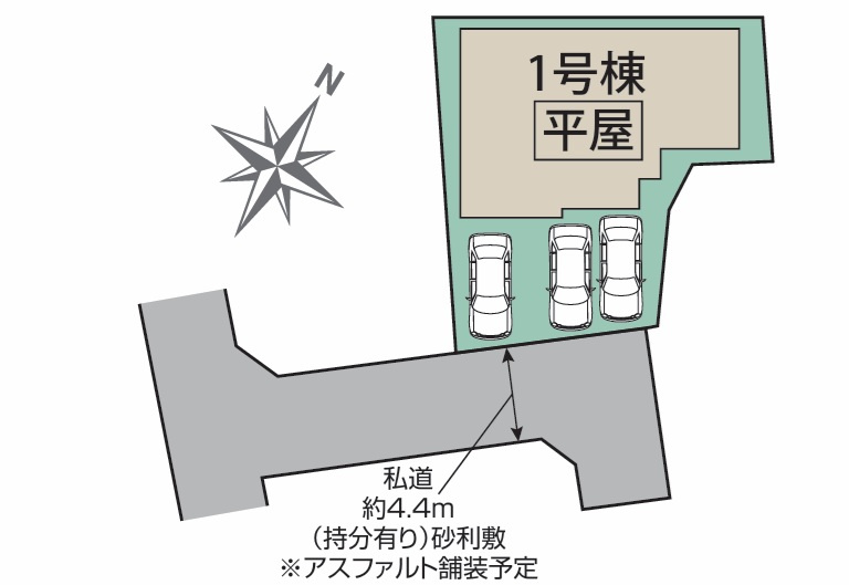 仲介手数料無料　入間市東町　新築戸建　全1棟の区画図