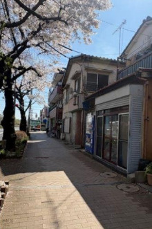 葛飾区お花茶屋２丁目の売地の前面道路含む現地写真