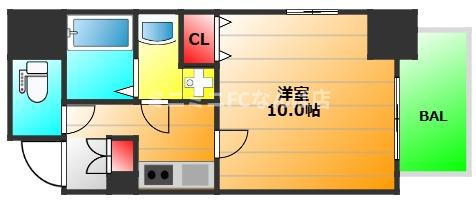 アクティ北浜の間取り|現状有姿