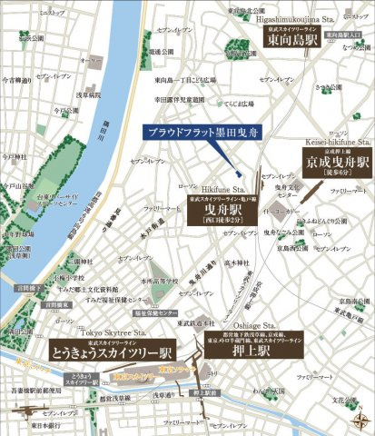 プラウドフラット墨田曳舟の地図
