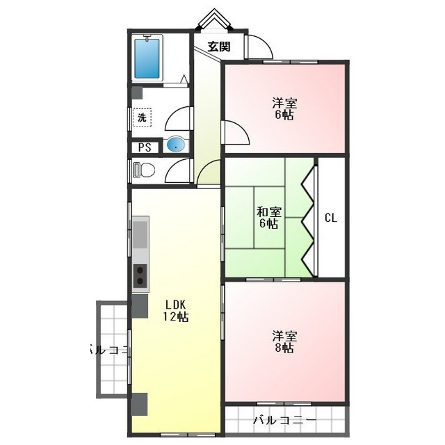 メゾン孝東の間取り