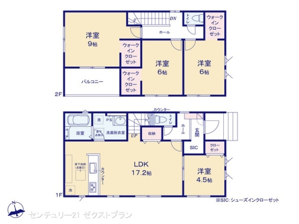 前橋市元総社町1期 1号棟の間取り|図面と異なる場合は現況を優先