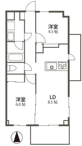 【間取り】 | リバーサイド弐番館