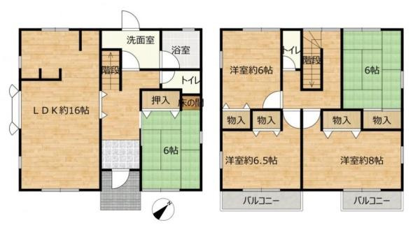 香芝市西真美２丁目　一戸建の間取り