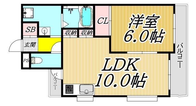 メゾンドール稲野の間取り
