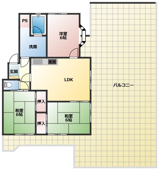 【間取り】 | シティマンション輝国一号館