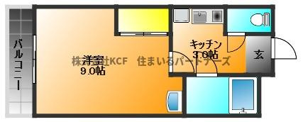 久留米市御井町の賃貸マンションの間取り