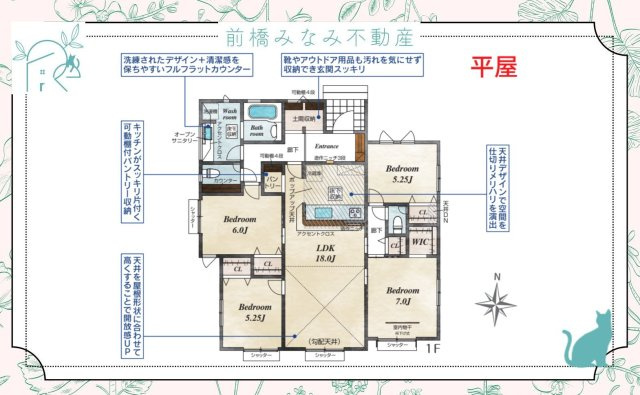 【新築平屋】高崎市倉賀野町　１号棟(全２棟)　ブルーミングガーデン　新築建売分譲の地図