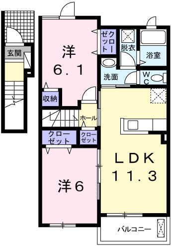 メゾンプラースⅢの間取り