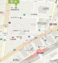 【地図】S-RESIDENCE三田慶大前