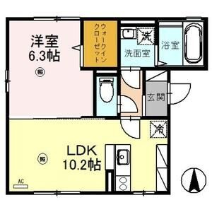 グレース中谷A棟の間取り