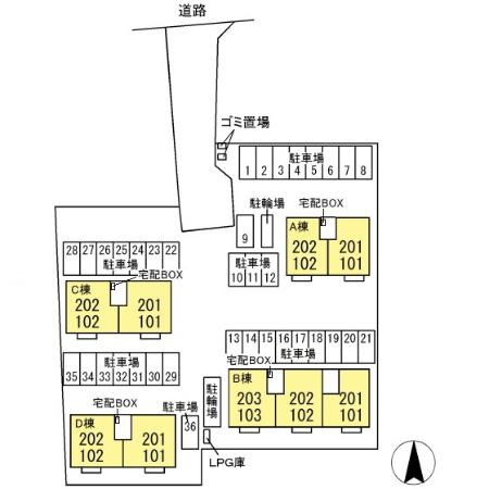 スカイブルー　Ａの区画図