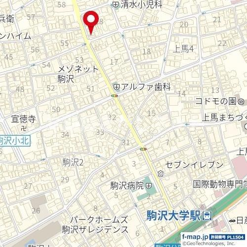 ウェール上馬【おとり物件なし】#学生・社会人にオススメ！初期費用分割払いOK！の地図