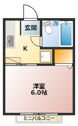 【間取り】 | コンパクトな1Kの間取りです！