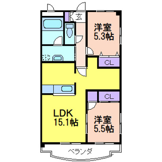 【間取り】 | ルネス・レガート | 掲載写真は同建物・反転タイプのお部屋です。現況優先といたします。