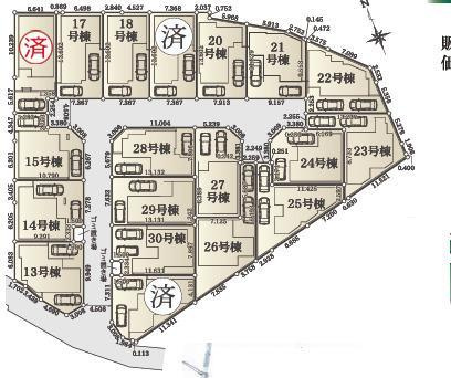 茅ケ崎市松林１丁目　新築戸建　全31区画の区画図|対象28号棟