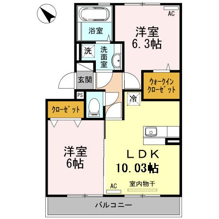 【間取り】 | ライジングサン西宮 B棟