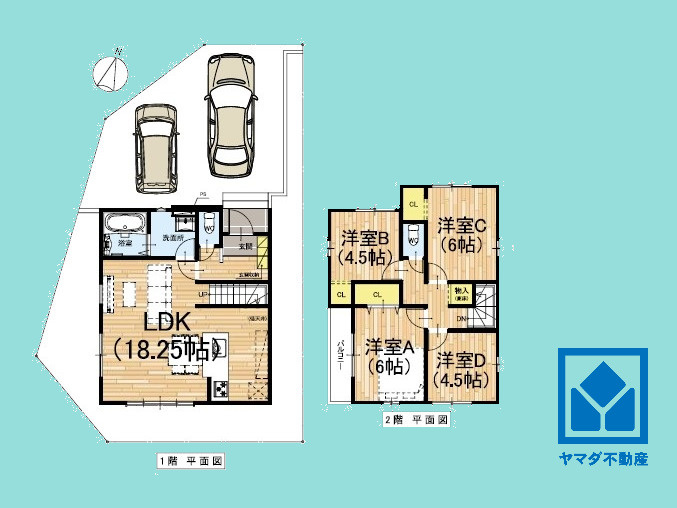 伏見区醍醐柿原町　2期　1号地の間取り