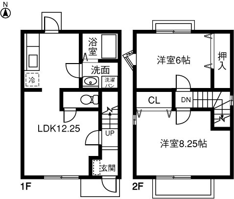クォール丸山Aの間取り