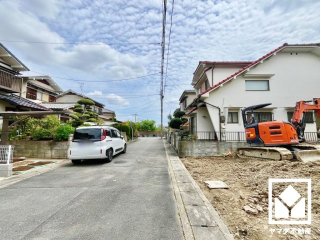 八幡市川口東扇　02期の前面道路含む現地写真|4月26日　現地写真更新