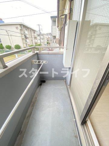 大阪市東淀川区東中島５丁目の賃貸マンションのバルコニー