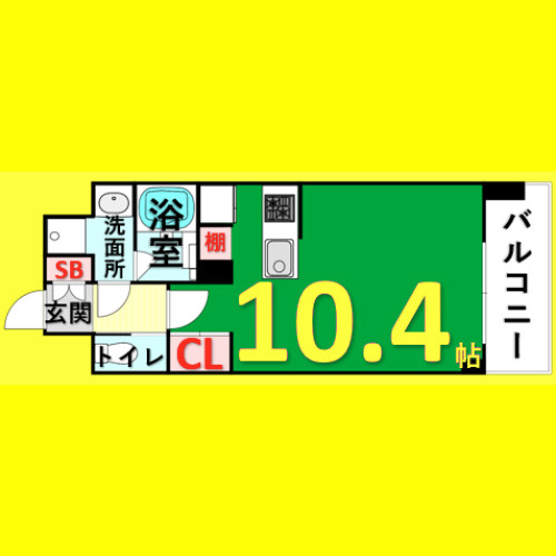 メルカーサ泉　名古屋市賃貸　仲介手数料無料の間取り