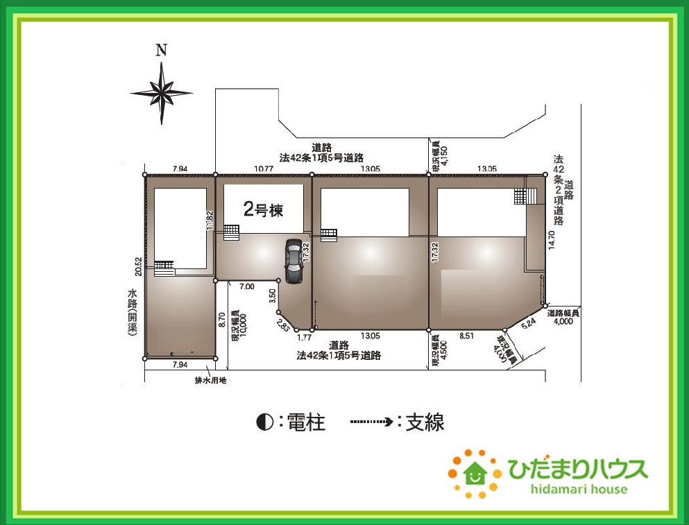 いわき市小名浜住吉第5　新築戸建　2号棟の区画図|スーパー至近で、お買い物に便利な立地です(#^^#)