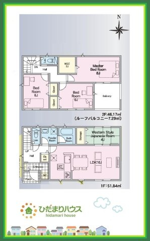 いわき市小名浜住吉第5　新築戸建　3号棟の間取り|シューズインクローゼットは、靴以外にもゴルフバックやベビーカーを置くことができ、 散らかりがちな玄関もスッキリします。
