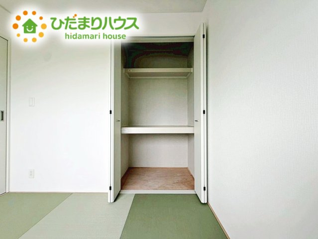 いわき市小名浜住吉第5　新築戸建　4号棟の収納|"和室にも大容量のクローゼット完備！
お布団やお子様のおもちゃなどがスッキリ収納できますね(^^♪"