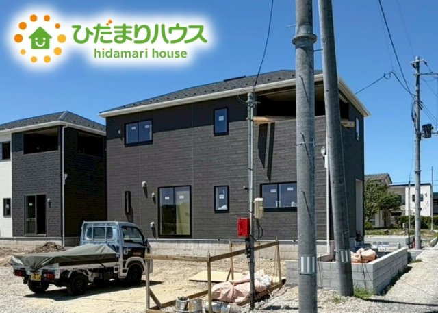 いわき市小名浜住吉第5　新築戸建　4号棟の外観|長年住んでも飽きの来ないモダンでシンプルな外観が特徴です