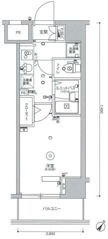 スカイコートパレス池袋の間取り