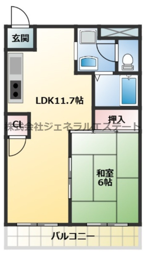 サンハイツ八坂の間取り