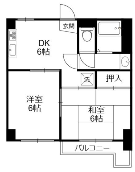 セルサス大道弐番館の間取り