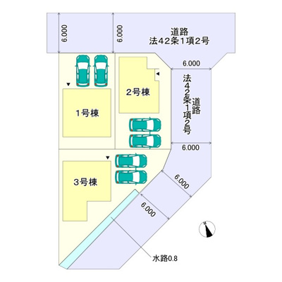 【区画図】 | 姫路市町坪/全3棟