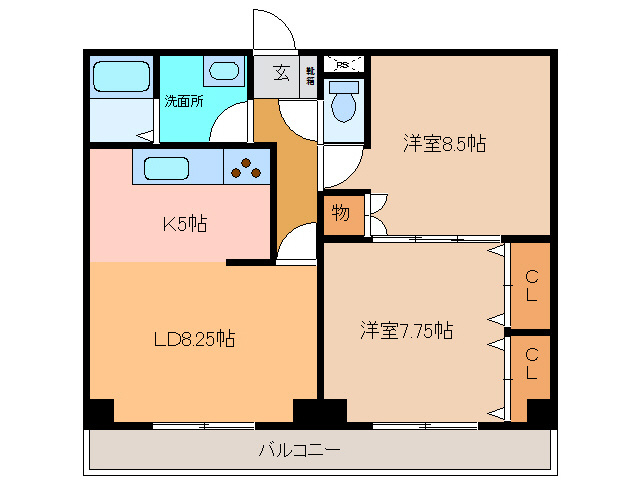 シャルム壱番館の間取り