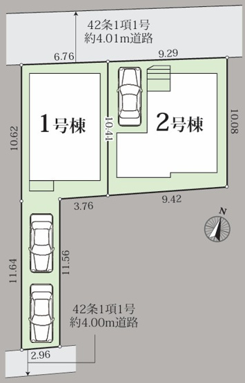 【区画図】 | 綾瀬市落合南5期 新築戸建 全2棟