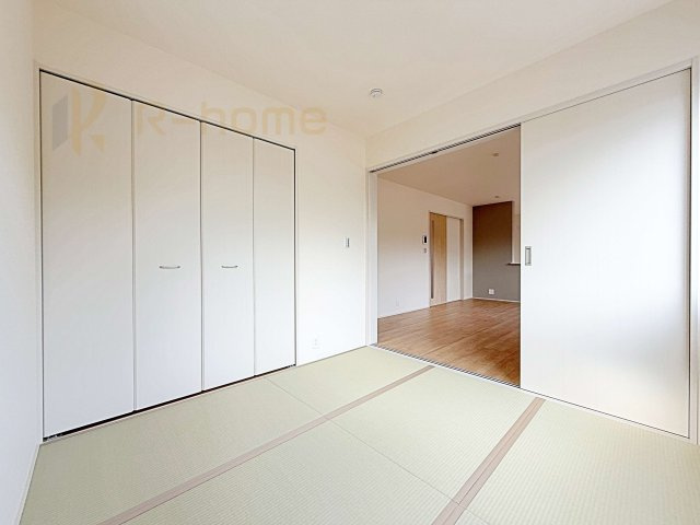 古河市中田第4　新築戸建て　1号棟の和室|フローリングより衝撃が少ない和室は、ご両親のお部屋やキッズスペース、客間としても活用頂けます。