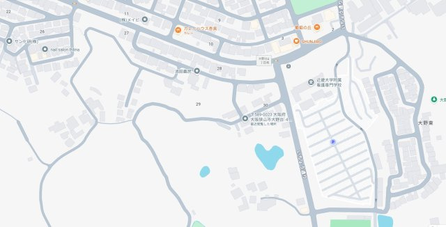 大阪狭山市大野台　第12期　新築一戸建ての地図
