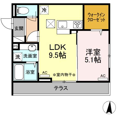 アビタシオン中央林間の間取り