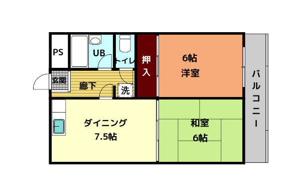 コーポ五風の間取り