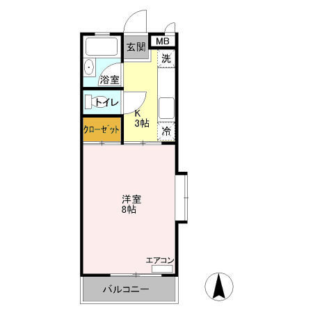 西東京市新町５丁目のアパートの間取り