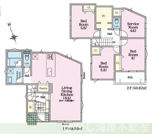 茅ケ崎市松林１丁目　新築戸建　全31区画の間取り|南向き　３SLDK
