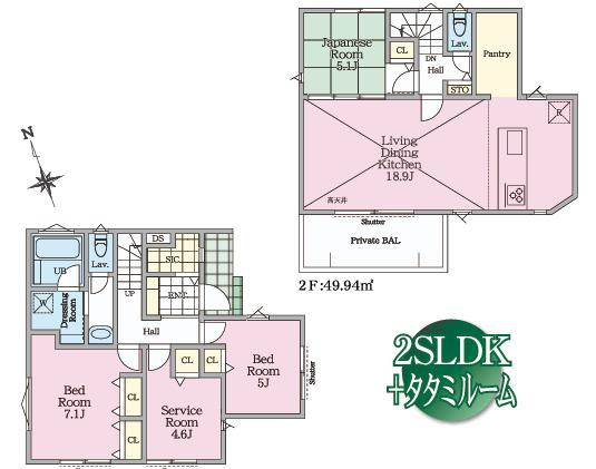 茅ケ崎市松林１丁目　新築戸建　全31区画の間取り|南向き　３SLDK
