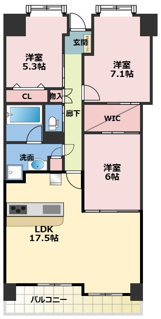 フロンティアタワー難波EASTの間取り