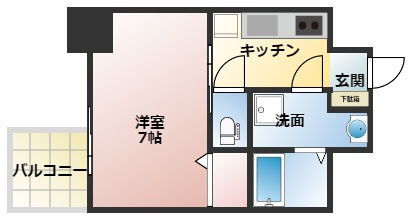 S-RESIDENCE難波大国町Deuxの間取り