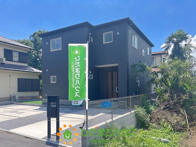 杉戸町清地　新築一戸建て　リーブルガーデンの外観|注文住宅のような四角い形の建物です！