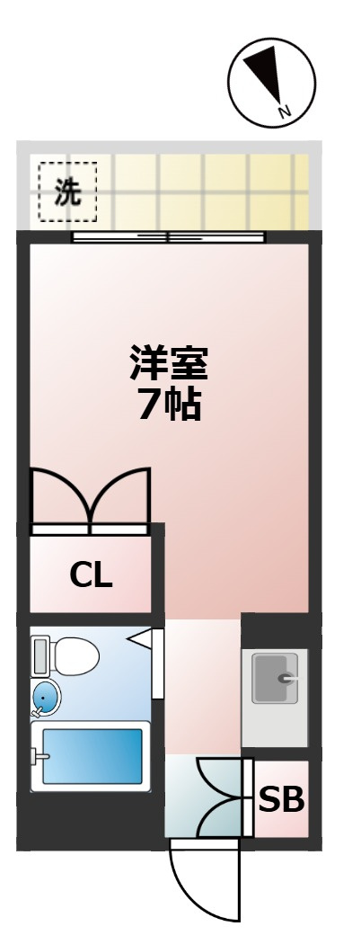 ハウス武内　駅近　最上階　陽当たり良好の間取り