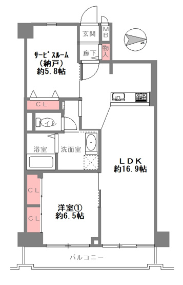 【間取り】 | 朝日プラザ末吉橋